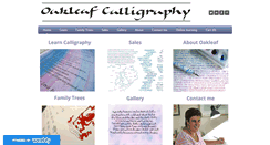 Desktop Screenshot of oakleafcalligraphy.co.uk