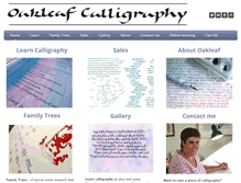 Tablet Screenshot of oakleafcalligraphy.co.uk